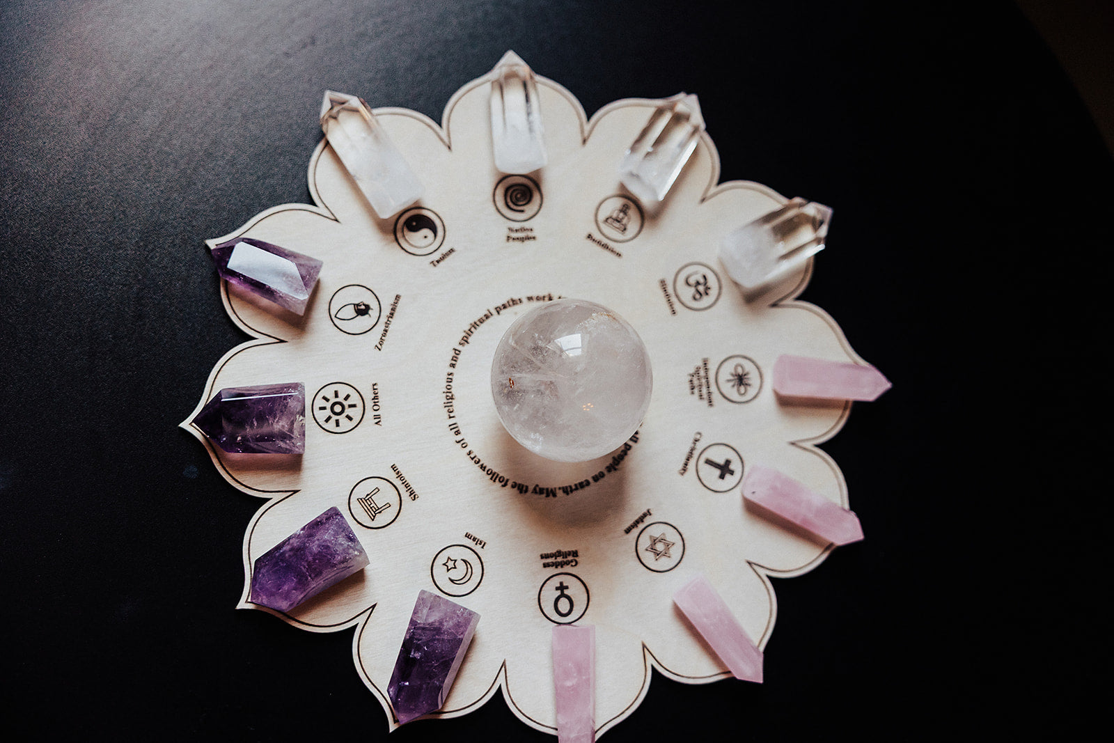 Ritual Set: World Peace Crystal Grid + Candle (includes digital guide)